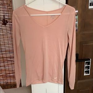 Hollister small pink tight long sleeve
